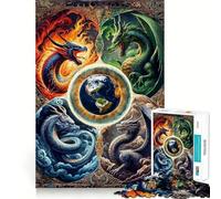 Puzzle da 1000 pezzi "Equilibrio degli elementi",gioco di logica,stimolante e rilassante,ideale come regalo di Natale (38x52cm)
