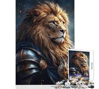 Puzzle da 1000 pezzi,eroico leone guerriero,decorazione per la casa,giocattoli,ottimo regalo per giochi educativi,migliora l'amore tra coppie,dimensioni 38x26cm
