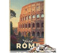 Puzzle da 1000 pezzi: Esplora le meraviglie dell'antica Roma! Puzzle in legno per adulti, ideale per ridurre lo stress (75 x 50 cm).