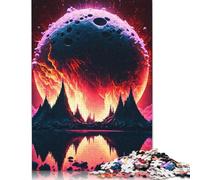 Puzzle da 1000 pezzi "Esplosione lunare nello spazio", difficoltà alta, per adulti, rafforza le relazioni tra i membri della famiglia, 1000 pezzi (38x26 cm)