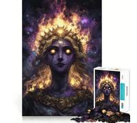 Puzzle da 1000 pezzi Essere celeste con corona infuocata,taglio netto,arte,concentrazione,gioco di costruzione,relax,divertimento,compleanno (38x26cm)