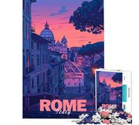 Puzzle da 1000 pezzi - Estetica della città di Roma Difficile e stimolante ma divertente e umoristico Gioco impossibile per ragazzi dai 14 anni in su (38x26cm)