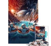 Puzzle da 1000 pezzi Europa Sci Fi Parco acquatico Divertimento a casa Attività decorazione artistica per la casa Giocattolo per ragazzi dai 14 anni in su (38x26cm)