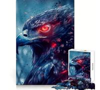 Puzzle da 1000 pezzi Falco dagli occhi rossi per adolescenti, un gioco rilassante che favorisce la concentrazione e la tranquillità, con bordi precisi (38x52cm)