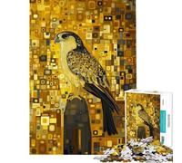 Puzzle da 1000 pezzi "Falco d'oro" in stile Gustav Klimt per adolescenti difficile e stimolante ideale per la decorazione della casa un rompicapo adatto a persone dai 14 anni in su (50x75cm)