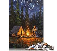 Puzzle da 1000 pezzi "Falò sotto le stelle" per adulti e adolescenti, puzzle per divertimento in famiglia e serata di giochi, 1000 pezzi (38x26 cm)