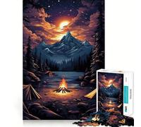 Puzzle da 1000 pezzi "Falò sotto le stelle",taglio preciso,divertente sfida mentale,gioco per il tempo libero,compleanno,arte e divertimento (38x52cm)