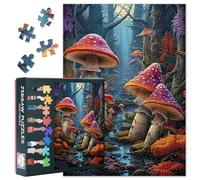 Puzzle da 1000 pezzi: fantasia funghi in natura (50 x 70 cm) - magico motivo foresta, opera d'arte complessa per giochi di società e serate in famiglia