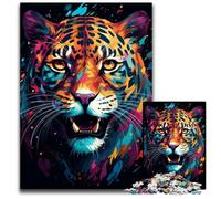 Puzzle da 1000 pezzi fantasia giungla leopardo puzzle in legno per adulti divertenti attività a casa regalo di compleanno regali di viaggio 1000 pezzi (75x50 cm)