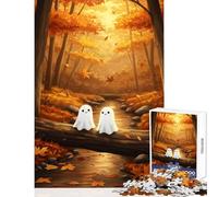 Puzzle da 1000 pezzi Fantasmi autunnali nella foresta Decorazione per la casa Giocattoli Ottimi regali e giocattoli Gioco pratico Decompressione intellettuale Dimensioni 38x52cm