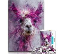 Puzzle da 1000 pezzi Fantasy Alpaca, sfida difficile antistress Ogni pezzo è unico Gioco divertente e stimolante per tutta la famiglia, 38x26cm