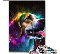 Puzzle da 1000 pezzi, Fantasy Beagle, puzzle da 1000 pezzi, regalo divertente e per l'interazione con la famiglia, design astratto vibrante (dimensioni 26x38cm)