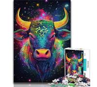 Puzzle da 1000 pezzi Fantasy Buffalo Jigsaw Puzzle per adulti, gioco impegnativo e gioco in famiglia, regalo di compleanno, regali, arte murale 50x75cm