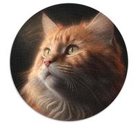 Puzzle da 1000 pezzi Fantasy Cat Puzzle rotondi da 1000 pezzi per adulti Regalo perfetto per le feste di Natale, Halloween, Pasqua, Capodanno 67,5x67,5 cm