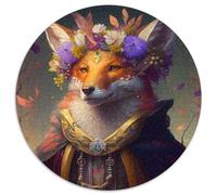 Puzzle da 1000 pezzi Fantasy Fox, puzzle rotondo da 1000 pezzi per adulti, gioco interattivo per famiglie, sfida mentale, giocattolo educativo 67,5x67,5 cm
