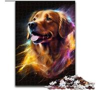 Puzzle da 1000 pezzi Fantasy Golden Retriever Puzzle difficili per adulti dimensioni 50x75cm Rompicapo e decorazione per la casa, regalo perfetto per le vacanze