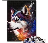 Puzzle da 1000 pezzi Fantasy Husky, puzzle da 1000 pezzi per adulti, colorati, divertenti, stimolanti e stimolanti (dimensioni 26x38cm)