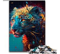 Puzzle da 1000 pezzi Fantasy Leopard, puzzle da 1000 pezzi per adulti, perfetto per adolescenti e famiglie, feste (dimensioni 38x26cm).