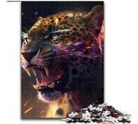 Puzzle da 1000 pezzi Fantasy Leopard, regalo di Natale per adolescenti, antistress, fantastico per la famiglia (dimensioni 50x75cm)