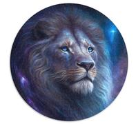 Puzzle da 1000 pezzi Fantasy Lion, puzzle rotondi da 1000 pezzi per adulti, per decorazioni per la casa, allenamento del cervello e regali per le feste, 67,5x67,5 cm.