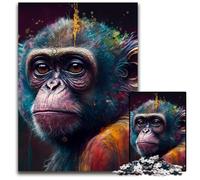 Puzzle da 1000 pezzi "Fantasy Monkey", puzzle impossibile per adulti, adolescenti e famiglie, perfetto come decorazione fai da te e sfida rompicapo, 50x75CM/19,68x29,52 pollici.