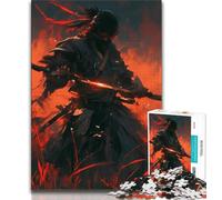 Puzzle da 1000 pezzi Fantasy Ninja Warrior Puzzle da 1000 pezzi per adolescenti arte a carboncino per ammazzare il tempo in casa per la decorazione della casa (50x75cm)