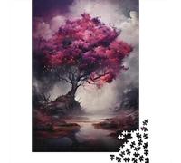 Puzzle Da 1000 Pezzi Fantasy Pink Tree Landscape Puzzle Per Adulti Gioco Rompicapo Vacanza A Casa Ammazzare Il Tempo Offerta Come Regalo Per Tutta La Famiglia 38x26cm/1000pcs