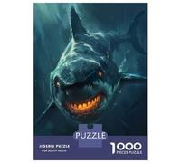 Puzzle Da 1000 Pezzi Fantasy Shark Glowing Eyes Puzzle Per Adulti Gioco Rompicapo Ma Divertente E Umoristico Offerta Regalo Per Tutta La Famiglia 52x38cm/1000pcs