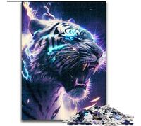 Puzzle da 1000 pezzi Fantasy Tiger in cartone, gioco di ingegno fai da te stimolante, attività interattiva per famiglie (dimensioni 26x38cm)