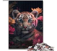 Puzzle da 1000 pezzi Fantasy Tiger in legno, dimensioni 50x75cm, rompicapo, gioco interattivo per famiglie, adatto dai 14 anni in su.