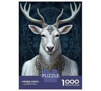 Puzzle Da 1000 Pezzi Fantasy White Deer Stag Puzzle Per Adulti Giocattoli Antistress Analisi E Logica Regali Unici Per Compleanno E Natale 70x50cm/1000pcs