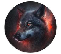 Puzzle da 1000 pezzi Fantasy Wolf, puzzle rotondi da 1000 pezzi per adulti, per decorazioni per la casa, allenamento del cervello e regali per le feste, 67,5x67,5 cm.