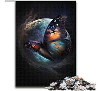 Puzzle da 1000 pezzi "Farfalla da sogno" in legno, idea regalo per le feste, opera d'arte umoristica, opera d'arte dettagliata 50x75cm, attività per adulti e famiglie, regalo fai da te per la casa