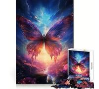 Puzzle da 1000 pezzi "Farfalla delle Pianure Celesti" per adulti e ragazzi,ideale per il benessere mentale,il relax e la concentrazione,perfetto per un regalo speciale (38x26cm)