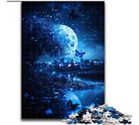 Puzzle da 1000 pezzi "Farfalla sulla luna", puzzle impegnativo 26X38cm, perfetto per il divertimento in famiglia a Natale, Ringraziamento, compleanni e Pasqua