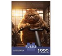Puzzle Da 1000 Pezzi Fat Cat Losing Weight Fit Puzzle Per Adulti Gioco Pratico Sfida Difficile Interazione Genitore-figlio 70x50cm/1000pcs