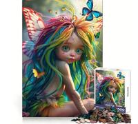 Puzzle da 1000 pezzi "Fata Farfalla" per adulti, ideale per il benessere mentale, un piacevole passatempo, con taglio preciso e un significato speciale (38x52cm)
