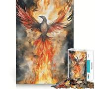 Puzzle da 1000 pezzi Fenice che risorge ad acquerello per ragazzi, gioco di intelletto, attività per tutta la famiglia, taglio di qualità, (38x26cm)