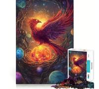 Puzzle da 1000 pezzi Fenice che risorge dal nido cosmico per ragazzi, gioco di logica solido, divertimento rilassante, taglio di precisione, (38x26cm)