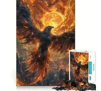 Puzzle da 1000 pezzi "Fenice e Sole" per adolescenti, migliora la memoria, favorisce il rilassamento mentale, ha bordi netti ed è un regalo creativo (38x26cm)