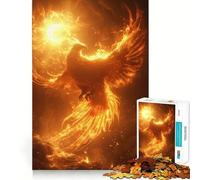 Puzzle da 1000 pezzi "Fenice e Sole" per adulti, gioco per allenare la mente, divertimento per tutta la famiglia, taglio di precisione, regalo adorabile (50x75cm)