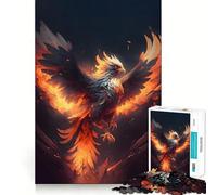 Puzzle da 1000 pezzi "Fenice Mitologia Evo Uccello" per adulti, gioco di abilità mentale, relax, design, assemblaggio, pezzo da collezione (38x26cm)