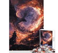 Puzzle da 1000 pezzi Fenice Nera Malvagia Giocattolo Educativo Ottimo Regalo per Giochi di Famiglia Migliorare l'Amore tra Coppie Dimensioni 38x26cm