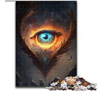 Puzzle da 1000 pezzi "Fenice Occhio di Fuoco" in legno, attività divertente da fare a casa, 50x75cm, gioco rompicapo per adolescenti, regalo perfetto per le feste