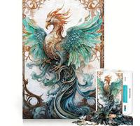 Puzzle da 1000 pezzi "Fenice Risorta" per adolescenti, gioco di logica stimolante, evasione rilassante, bordi trasparenti, regalo di compleanno (38x26cm)
