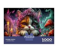 Puzzle da 1000 pezzi Festa di Sushi del Gatto per coppie, Puzzle didattico e decorativo di cibo e animali domestici per bambini di età superiore ai 12 anni, 70x50 cm