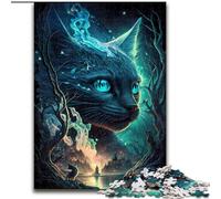 Puzzle da 1000 pezzi, fiaba, gatto blu, puzzle da 1000 pezzi, gioco interattivo per famiglie, decorazione fai da te per la casa, sfida mentale, regalo, dimensioni 38x26cm