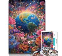 Puzzle da 1000 pezzi Fiore Terra Puzzle per adulti 1000 pezzi Difficile, interessante Riduzione dello stress Interazione genitore-figlio 26x38cm