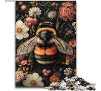 Puzzle da 1000 pezzi "Fiori d'api", puzzle da 1000 pezzi per adulti, divertente regalo per l'interazione con la famiglia, design astratto vibrante, 50x75cm