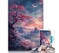 Puzzle da 1000 pezzi "Fiori di ciliegio sulla scogliera" puzzle da 1000 pezzi per adulti giocattoli giochi educativi decorazioni per la casa e regali unici antistress (26x38cm)